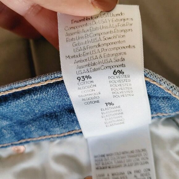 Mother Rascal Slit Flip Jean Shorts Womens 28 Blue High Rise One Smart Cookie - Picture 7 of 10